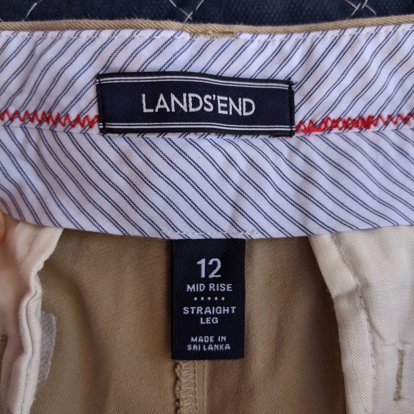 Land's End Mid Rise Straight Leg Chino 12 - Picture 2 of 5